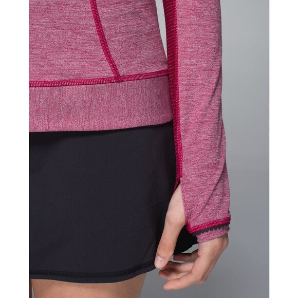 LULULEMON Run For Gold 1/2 Zip Size 4 Heathered Bumble Berry - Picture 4 of 13